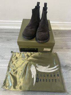 Silvano Sassetti Dark Brown Suede Leather Boots