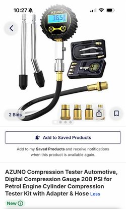 AZUNO Digital Compression Tester Kit 200 PSI