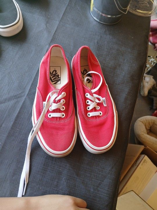 Red Vans Size 4