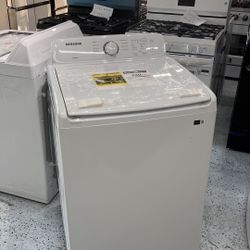 SAMSUNG WA41A3000AW 4.1 cu. ft. Capacity Top Load Washer with Soft-Close Lid and 8 Washing Cycles in White
