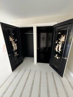 Custom ivory oriental interior doors