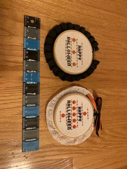 Happy Halloween Needlepoint Decorations