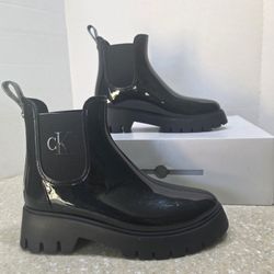 Calvin Klein Wende Lug Sole Rain Boots Women's Size 10 New