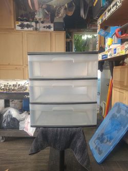 Plastic 3 drawer storage