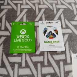 Xbox Live Gold 12 Months And Xbox Game Pass Ultimate 