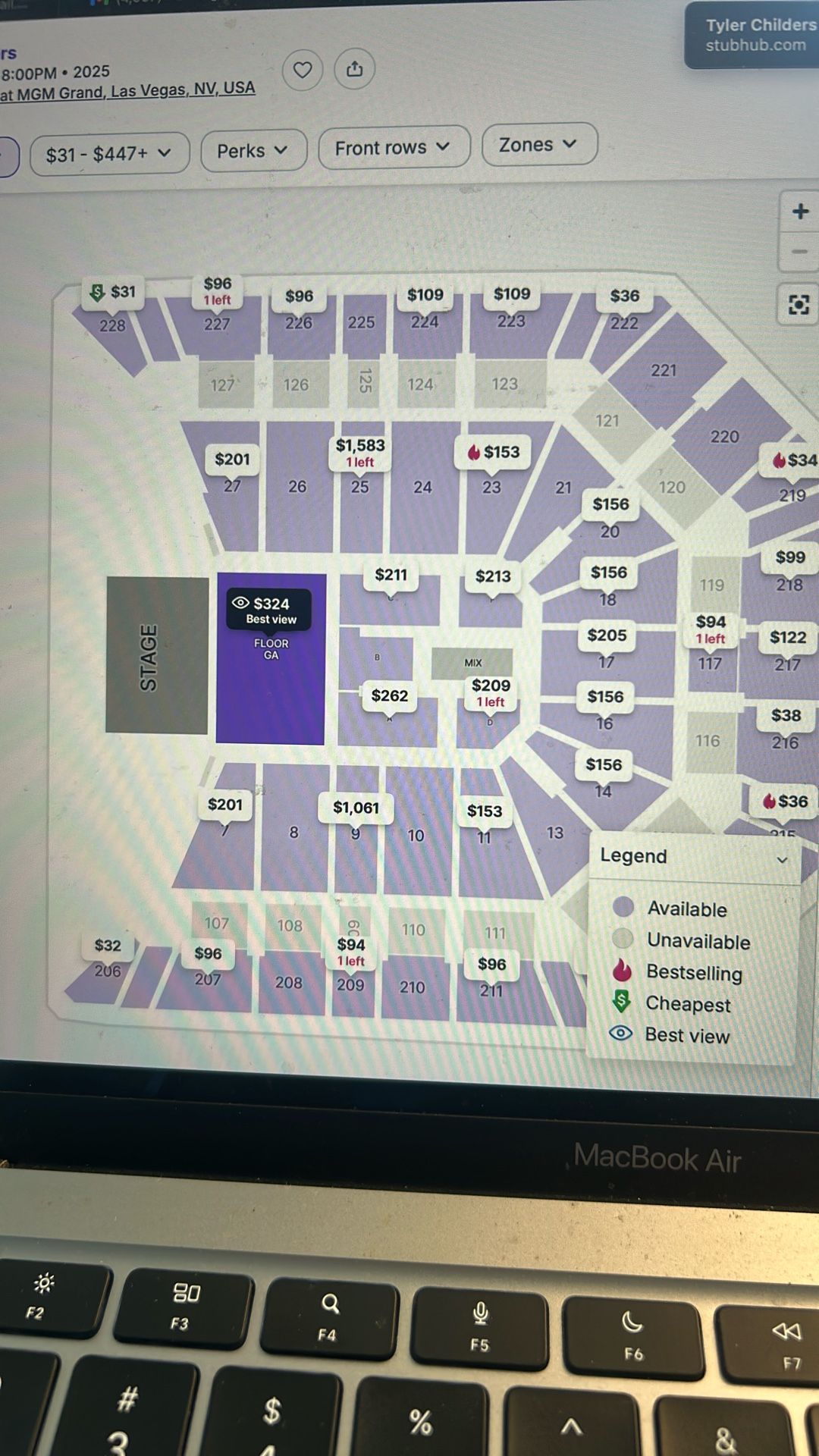 Tyler Childers-GA Ticket -Vegas Jun 7 2025