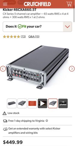 Kicker cx series 5 channel car amplifier