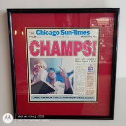 1992 Chicago Sun-Times Font Page Wall Hanging Collectable
