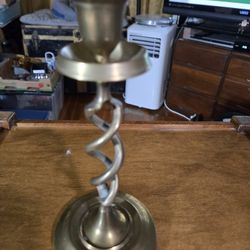 Twisted Brass Candle Holder