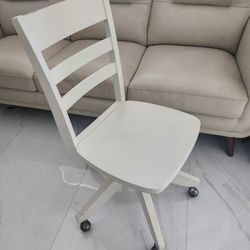 Rolling White Chair