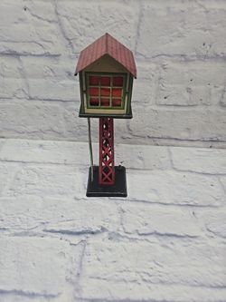 Vintage Marx O Scale Lighted 413 Switch Switchman Yard Tower Tin Litho Train