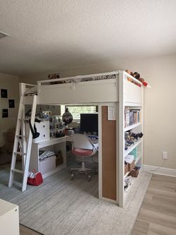 Pottery barn sleep & sturdy loft bed $200
