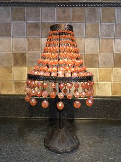 Beaded tea light lamp