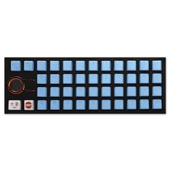 TAI-HAO 42 Rubber Gaming Keycaps Compatible With All MX Types Keyboards - Neon Blue