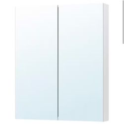 Mirror cabinet with 2 doors, mirror glass, 31 1/2x5 1/2x37 3/4 