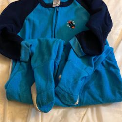 Blue W Rocket Winter Pjs For Baby Boy Size 3t