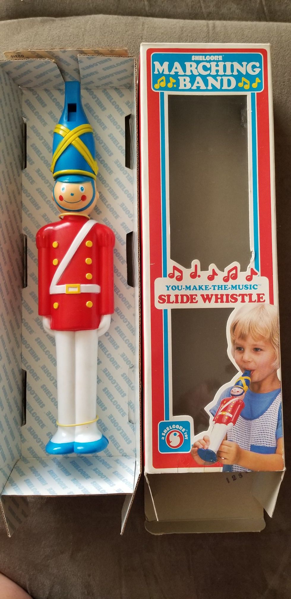 VERY RARE!! Shelcore Toy Marching Band Harmonica &Slide Whisle, You Make The Music