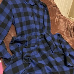 Blue Plaid Dress