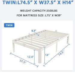 Twin Metal Bed Frame 