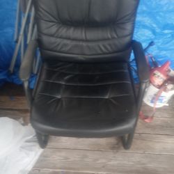 $80 Real Tough Leather Reception Sofa Chair