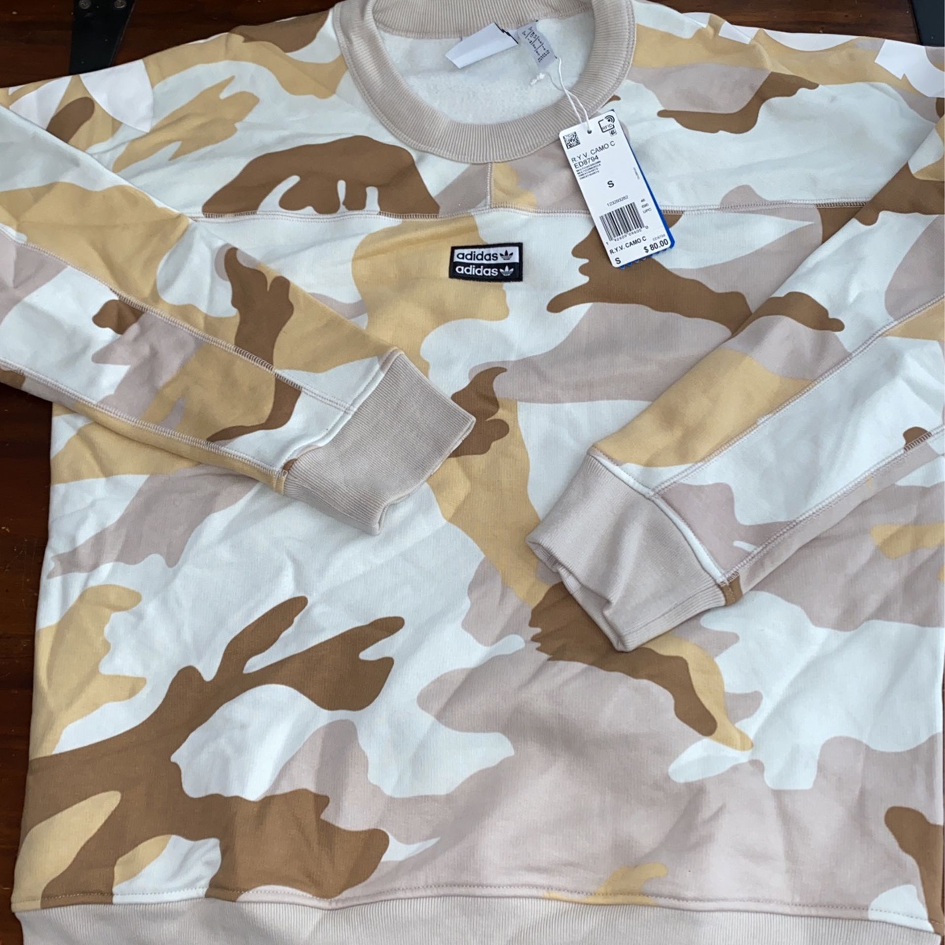 Adidas Camo Sweater Small Size