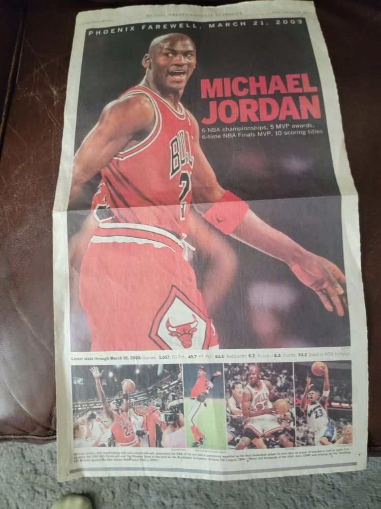 Farewell To Michael Jordan  Insert From The Az Republic 