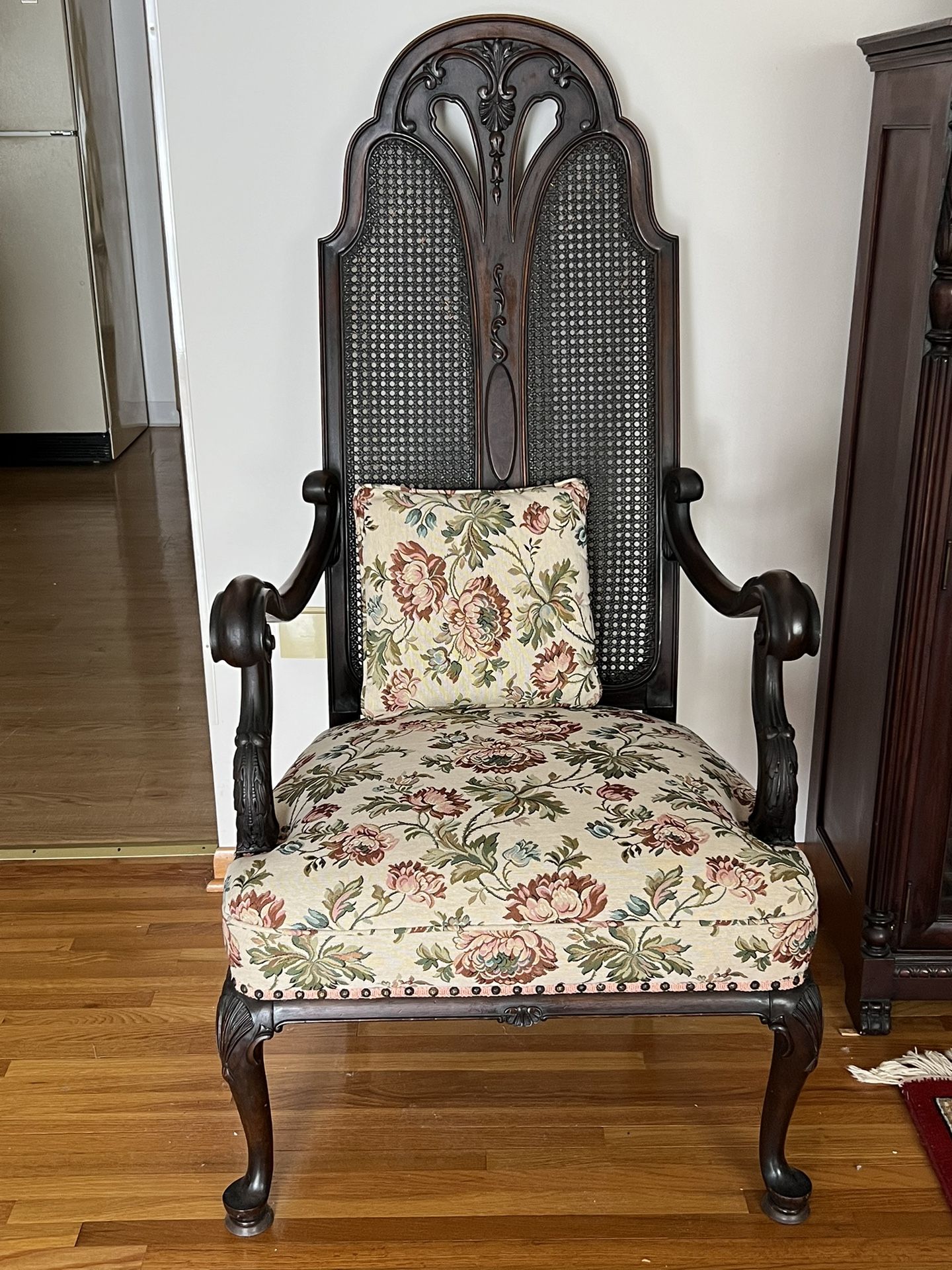 Antique High Back Chair