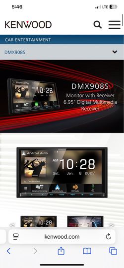 Kenwood excellon double din radio DMx-908s