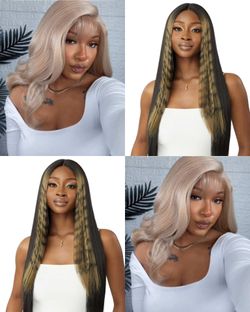 2 Synthetic Lace Frontal Wigs Bundle