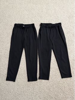 2 Pairs Black High-Waisted Pants