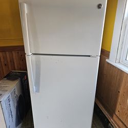 White GE Refrigerator
