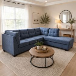 Couch Sectional | Large Blue Like New – SAME-DAY DELIVERY