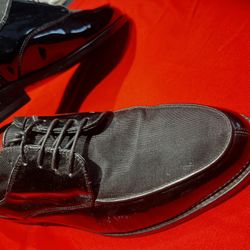 Cole Haan. New Display model,  Gala Evening Black Patent Leather Lace Up Tuxedo Formal Shoes Size 9.5 D Cole Haan / made in Italy $79 