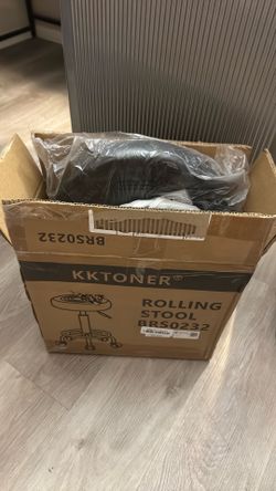 Leather Rolling Stool