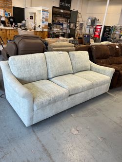 Sam Moore light green partial down filled couch (in store)