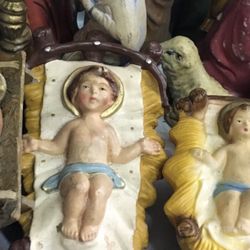 Large Lot of ANTIQUE Crèche Figures!!🙏