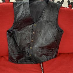 Leather Motorcycle Vest
