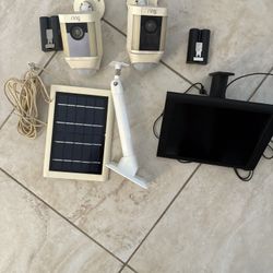 Ring Camera X 2 - With Solar Panels And Batteries. Ready To Be Used! 