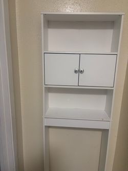 White Over-the-Toilet Storage Cabinet
