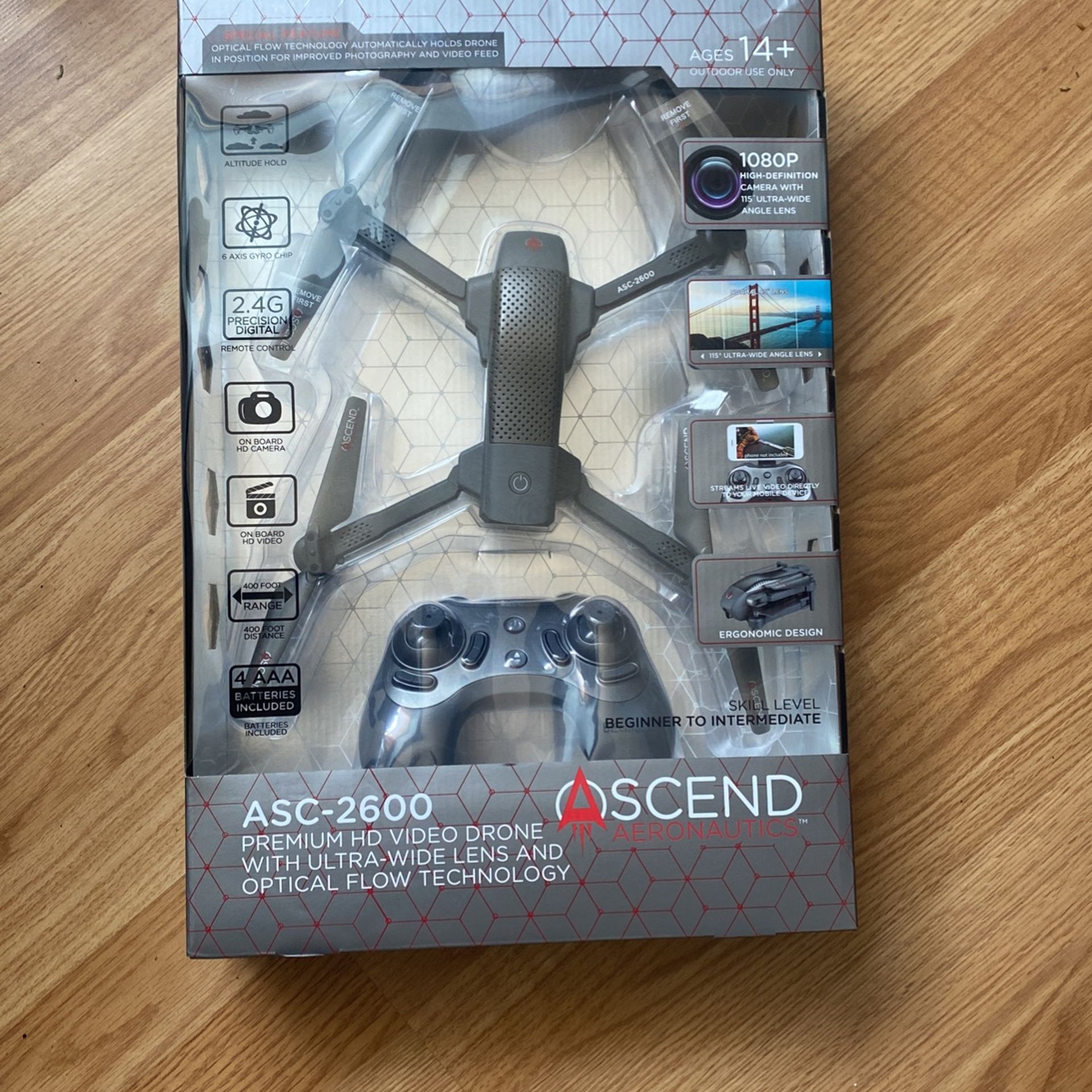 Ascend Aeronautics ASC-2600 Premium HD Video Drone with 1080P Camera