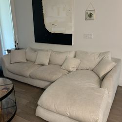Ivory Sectional As Is