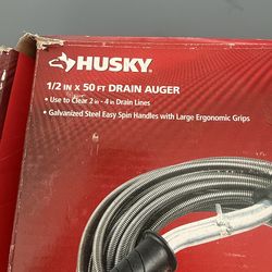 Husky 1/2 in x 50 ft drain auger.