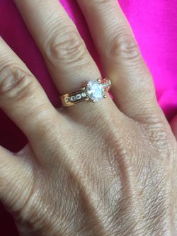 Gold filled and Italian CZ ring NEW!
