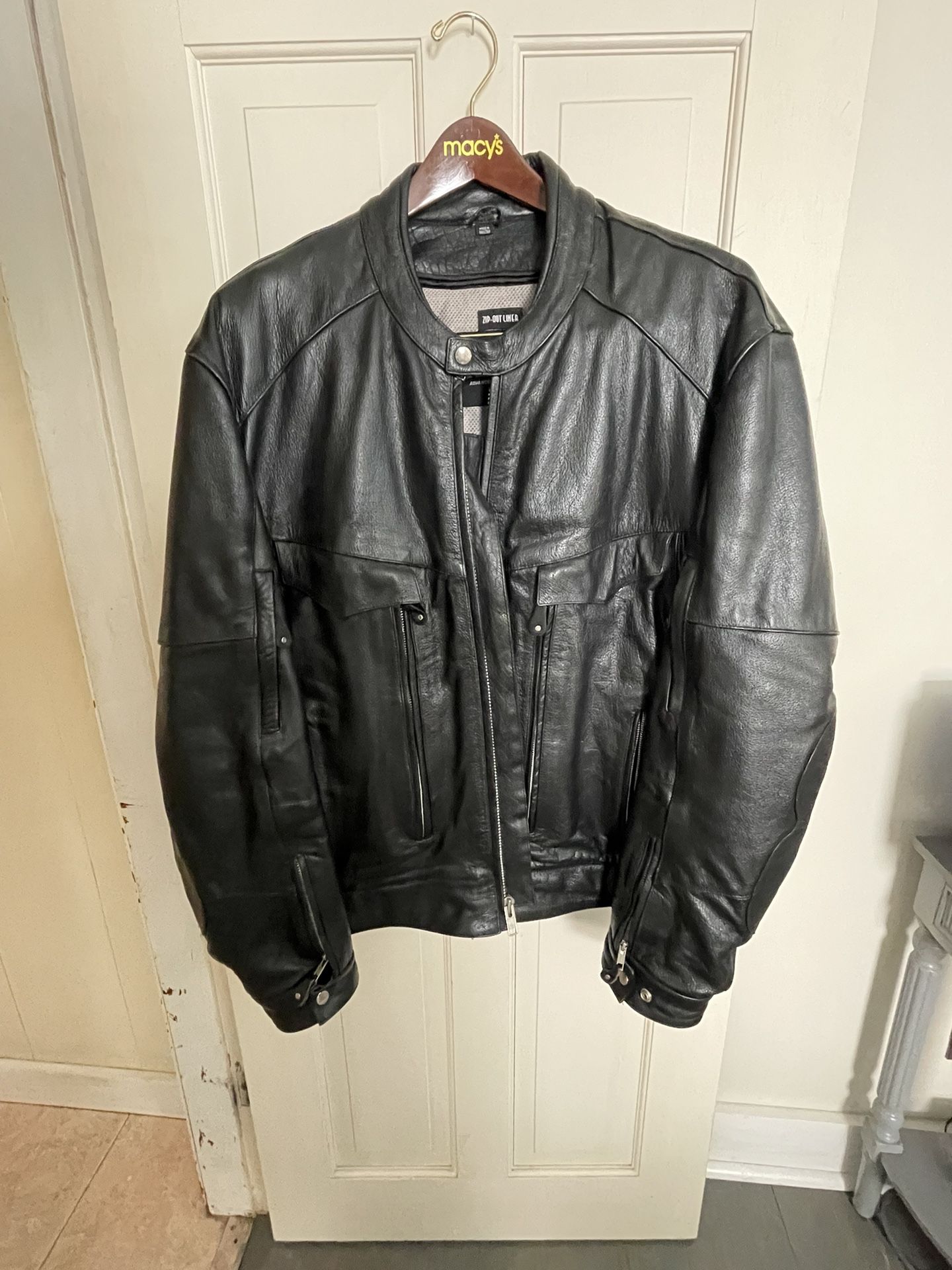 XElement Motorcycle Buffalo Leather Jacket (Black) 4 XL