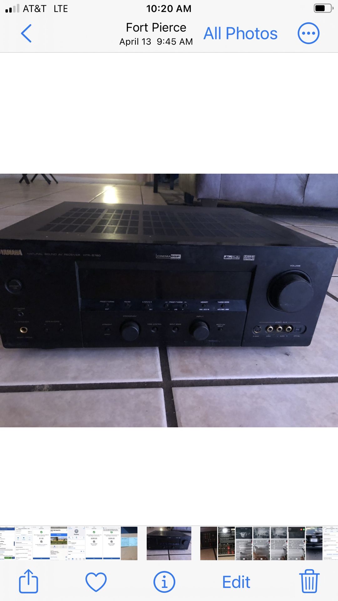 Yamaha RXV 673 7.2 Channels A/V Receiver Black400 Wats