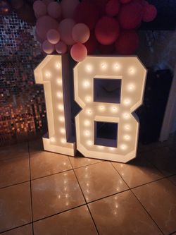 Wood Number 18 For Party Decorations