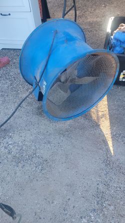 patterson 22-inch High-Velocity Industrial Fan, Blue, Heavy-Duty, Wall-Mounted