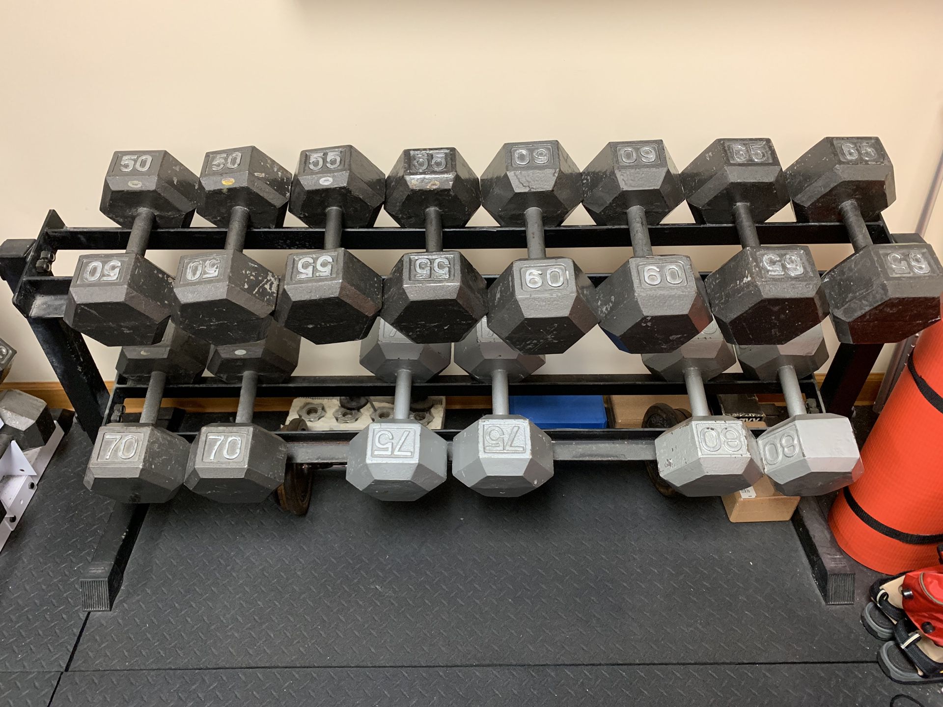 Dumbbell Set and Rack