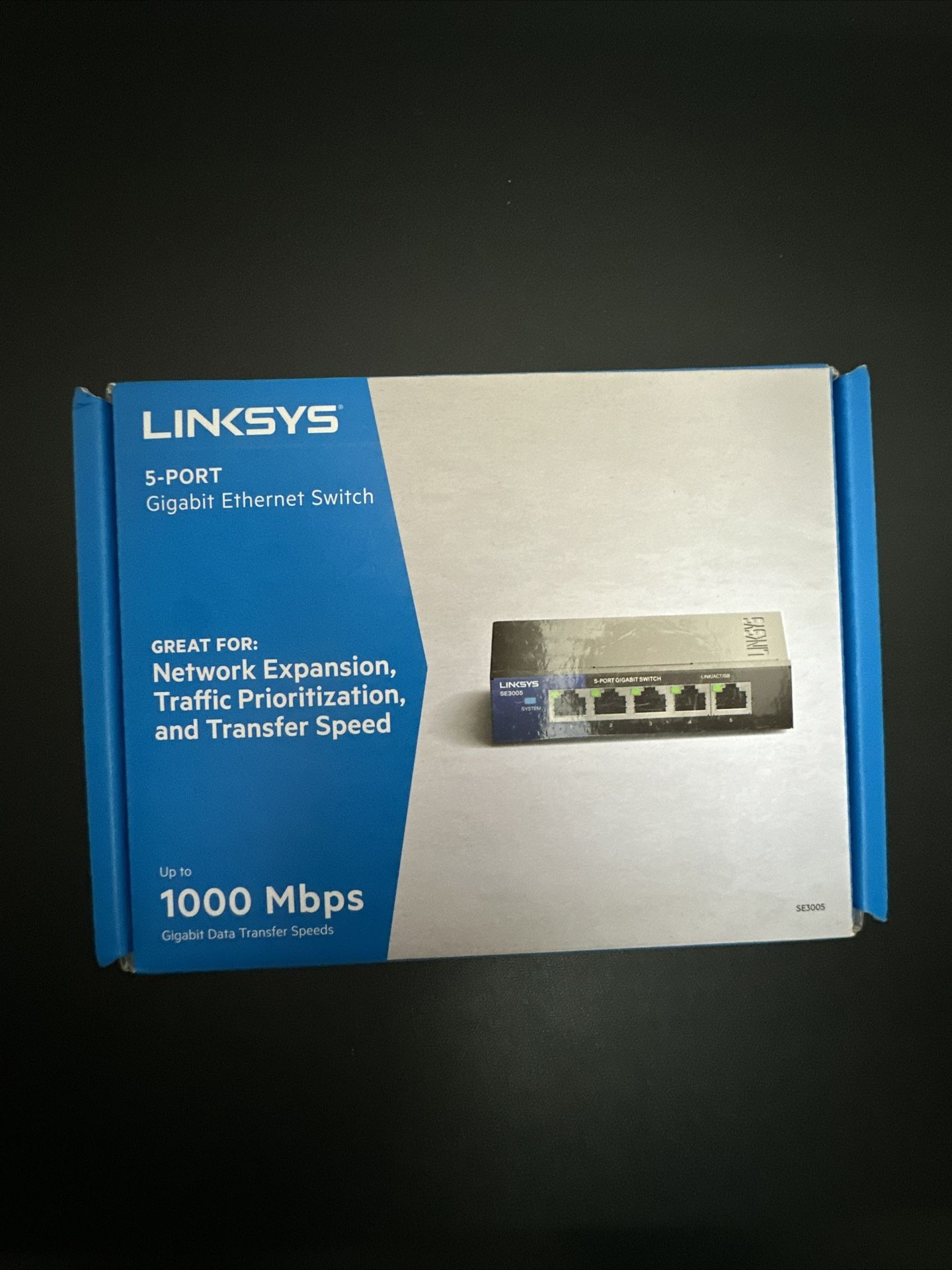 Open Box Linksys SE3005 5-port Gigabit Ethernet Switch