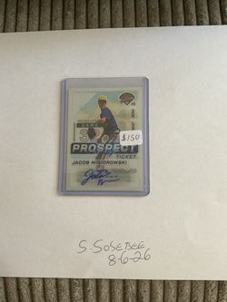 2024 Panini Prospect Edition Jacob Misiorowski #156 Prospect Ticket RC Auto have multiple Cy young leader